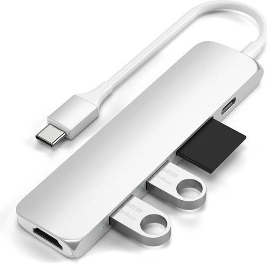 Immagine prodotto Satechi USB-C Slim Multiport V2 (USB-C, 6 Porti)