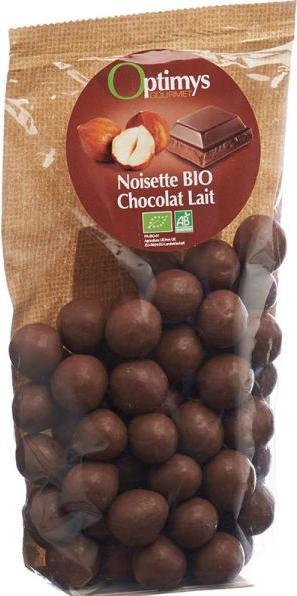 Produktbild Optimys Genuss Haselnusskerne Milchschokolade Bio (150 g)