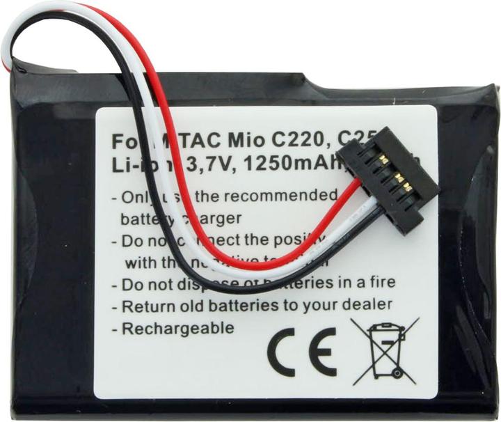 Actual product image AccuCell Mitac Mio C250 Battery E4MT081202B12