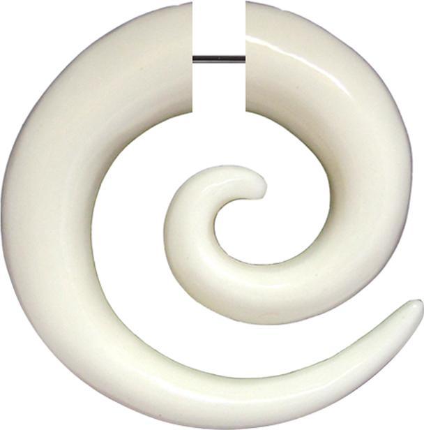 Produktbild Star Piercing Fake Spirale weiss aus Knochen (ohne Messing, Organisch, Mineralisch)