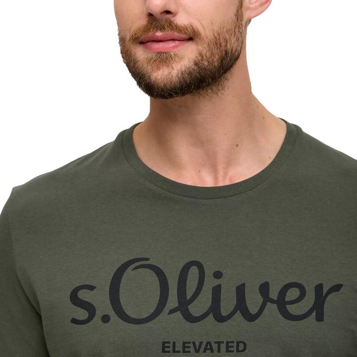 Produktbild S.Oliver T-Shirt Casual Bequem sitzend Logo T-Shirt (XL)