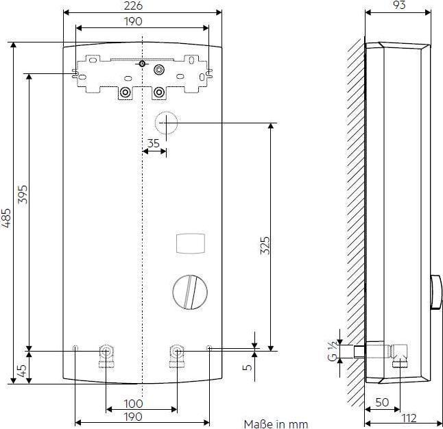 Image du produit AEG Haustechnik DDLE LCD 18/21/24 kW Chauffe-eau instantané électronique, sélection de la température au degré près