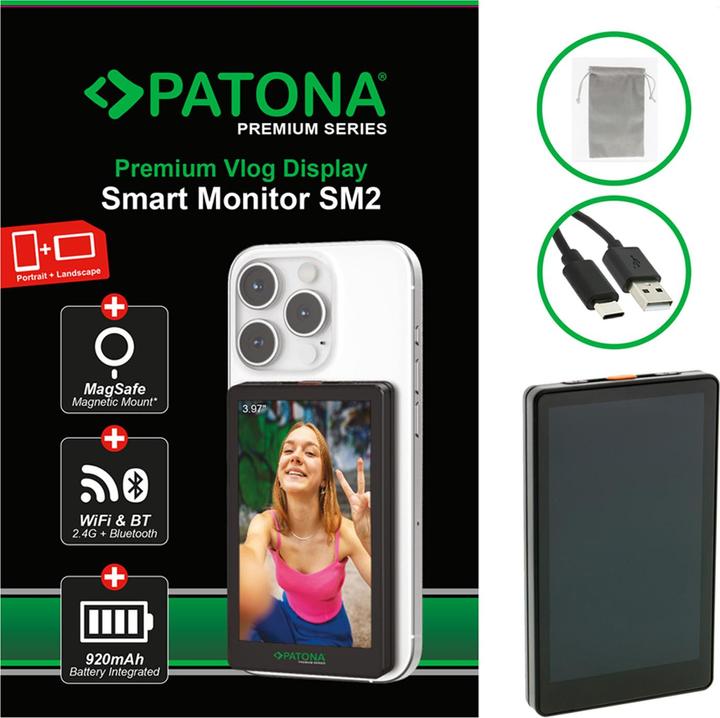 Produktbild Patona Vlog Display Smart Monitor SM2 (3.97")