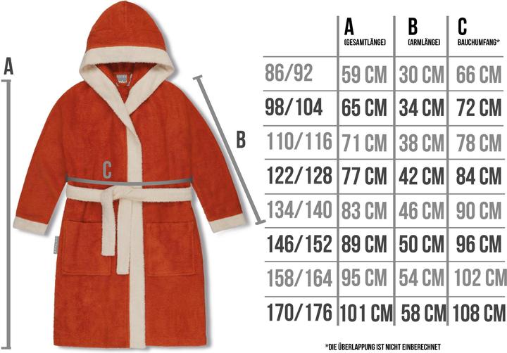 Actual product image Normani Children's organic cotton bathrobe Malia (122, 128, 125 B)