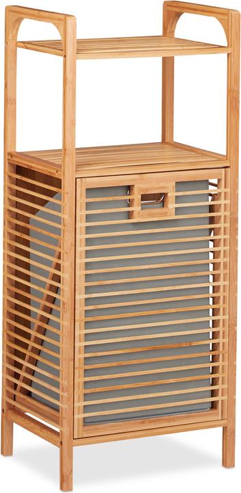 Produktbild Relaxdays Badregal mit Wäschekorb (40 x 30 x 95 cm)
