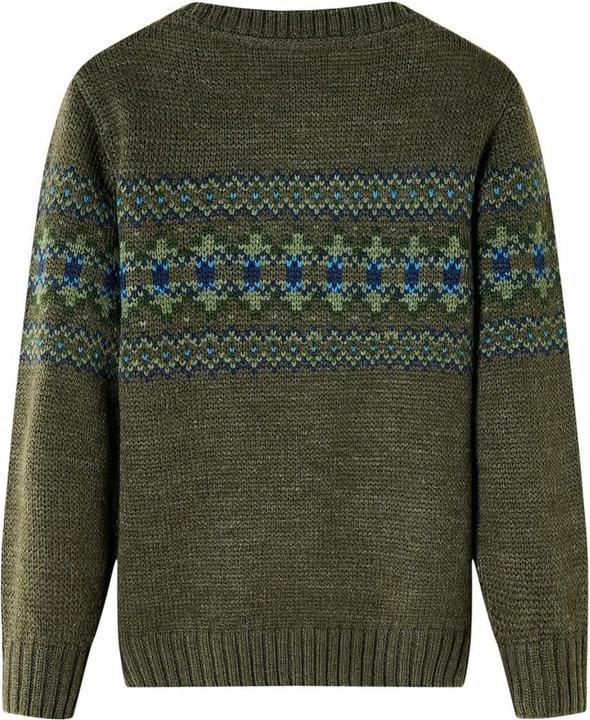 Actual product image VidaXL Kids jumper knitted khaki 92,Material: 100 (92)
