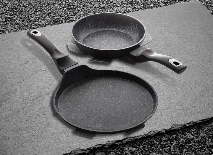 Actual product image BerlingerHaus GRANITE PAN FOR PANCAKES 25cm Black Silver BH-1849 (25 cm, Pan set + pot set, Aluminium)
