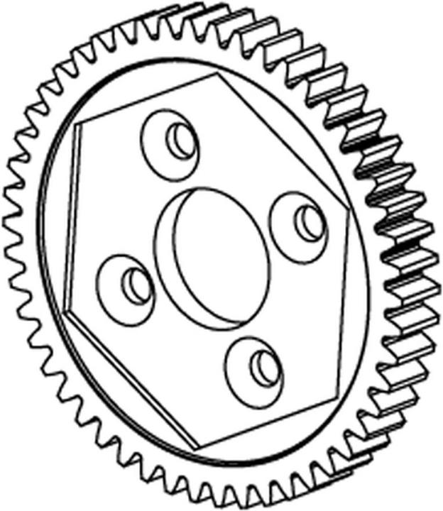 Actual product image Jamara Main gear aluminum Dakar 50Z M0.8 Tuning