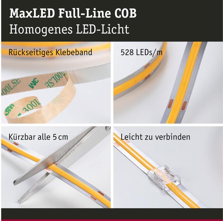 Produktbild Paulmann MaxLED 1000 Full-Line COB Stripe (Warmweiss, 250 cm, Indoor)