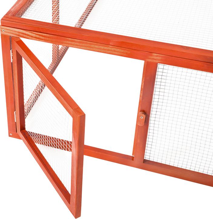 Produktbild tectake Kaninchenstall mit 4 Türen 181x90x48cm