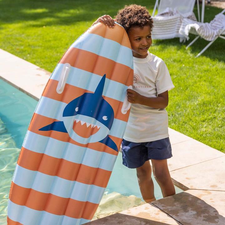 Actual product image Swim Essentials Inflatable Surfboard Striped Shark