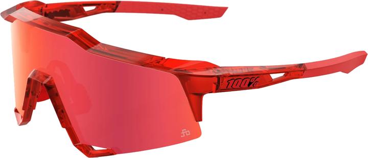 Actual product image 100% Speedcraft Gloss Translucent Red/Hiper Red Mirror lens (Hiper Red Mirror lens, Gloss Translucent Red, Red)