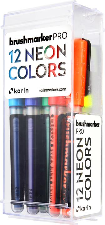 Karin Brush Marker Pro (Mehrfarbig, Neonorange, 12 x)