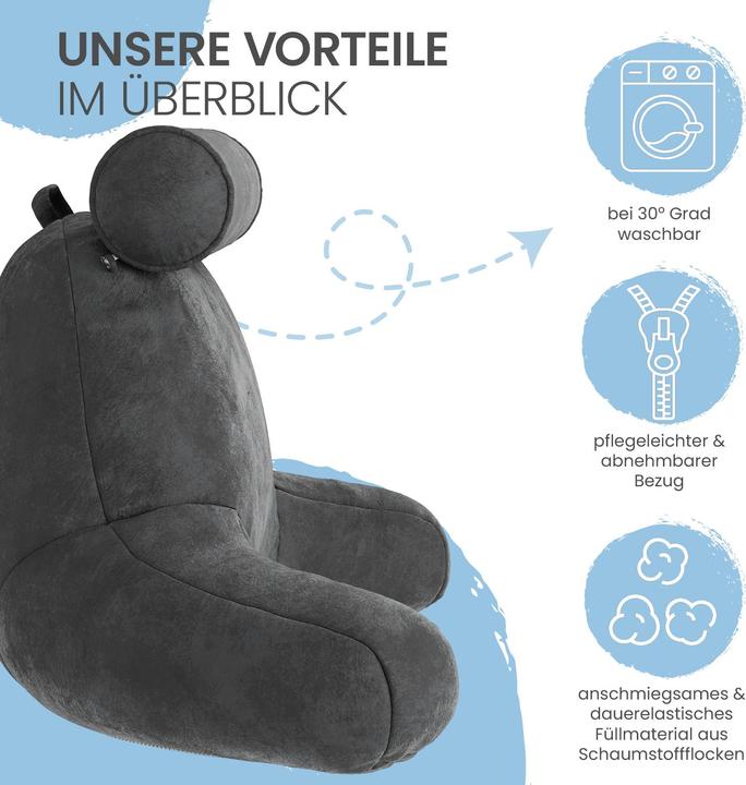 Image du produit Aktivshop Coussin de dossier (50 x 90 x 67 cm, 40 x 76 x 46 cm)