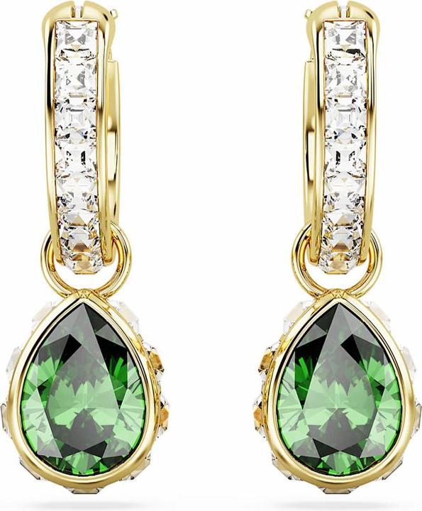 Produktbild Swarovski Stilla Drop Ohrhänger Tropfenschliff Grün Gold (Swarovski Metall)