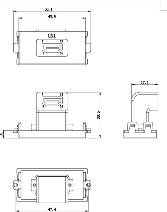 Produktbild Value MultiMedia Anschluss-Systeme (HDMI, 3.05 cm)
