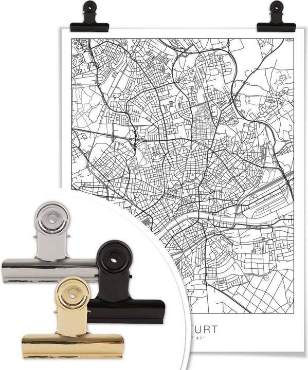 Actual product image Trenddeko Frankfurt city map (30 x 40 cm)
