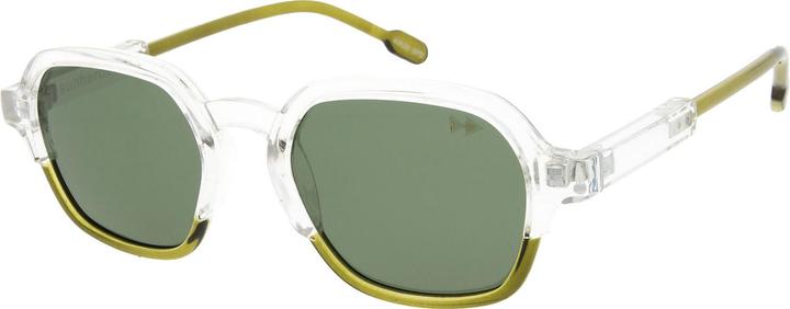 Transparent & olive green