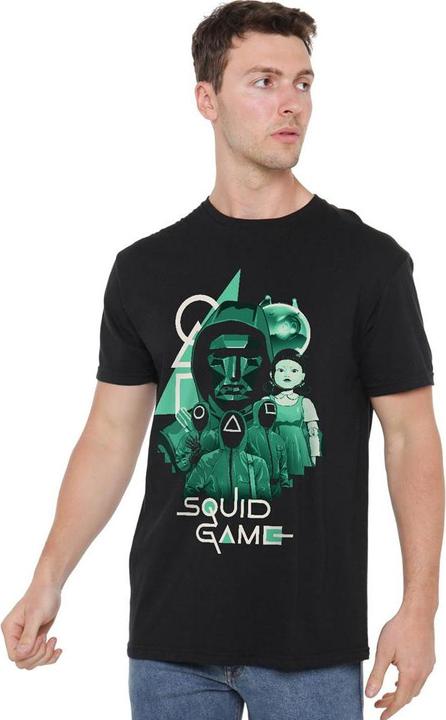Actual product image Squid Game Mens Front Man Group Shot T-Shirt (L)