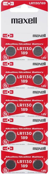 Actual product image Maxell LR1130 Blister (10 pcs., AG10, 50 mAh)