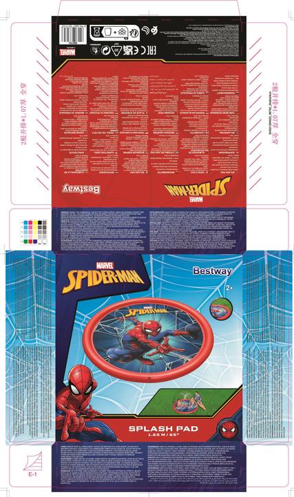 Actual product image Bestway Inflatable Paddling Pool Mat with Fountain Spider-Man 165 cm 98792