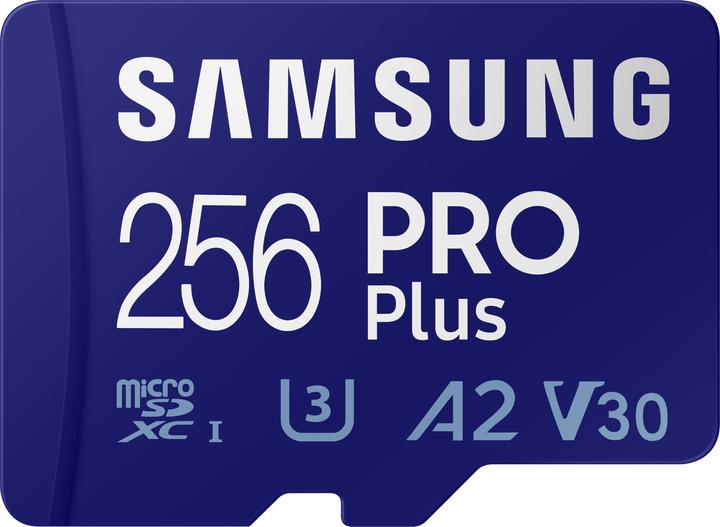 Samsung SD MicroSD Card SDXC PRO Plus 2021CL10 (256 GB, microSDXC, U3, UHS-I)