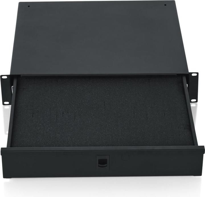 Produktbild Gator Rackworks Standard 2U Rack Mount Tray with Foam Interior and Lock 36cm Deep GRWDRWDF2 Black