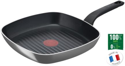 Actual product image Tefal Steak Pan B5694053 Easy Plus Grilis, Diameter 26 cm, Fixed handle (26 cm, Grill pan, Aluminium)