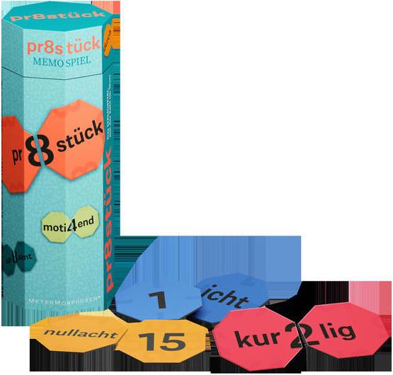 Actual product image Magnificent piece /Pr8piece. The memo game with the number in the word (German)
