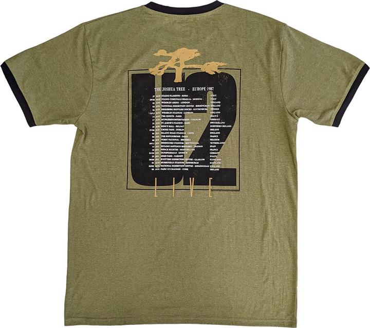 Immagine prodotto U2 Joshua Tree Europe 1987 Maglietta Suoneria Adulto Unisex (XXL)