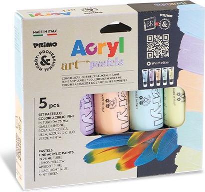 Produktbild Primo Pack 5 Acrylfarben (Multi, 75 ml)