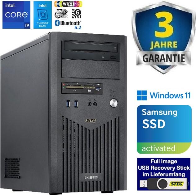 Produktbild STEG PC Office Station 90 IV (CH, i9, 16GB, 2TB SSD, Intel UHD, W11P) (Intel Core i9-12900, 2000 GB)