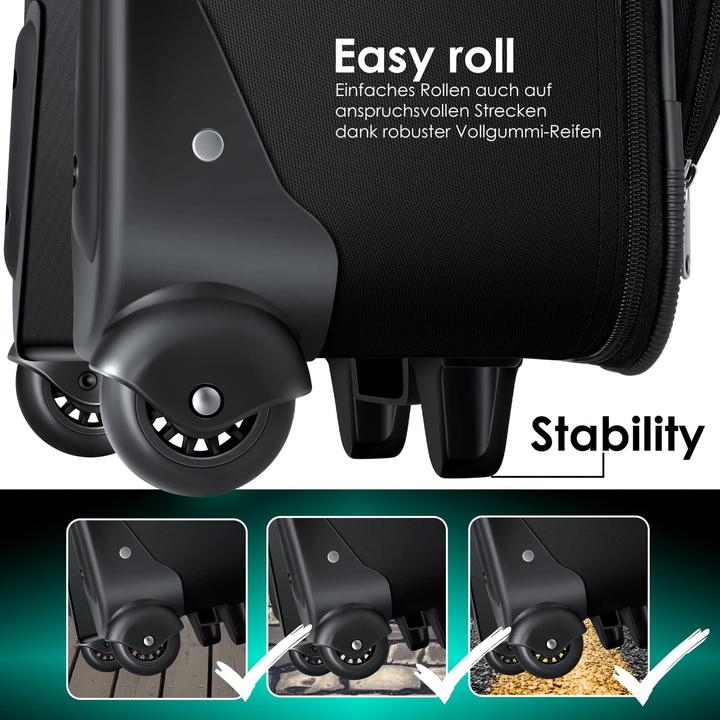Image du produit Kesser Set de valises (60 l, Bagage à main (jusqu'à 50l), M (50 - 90l), L (90 - 115l))