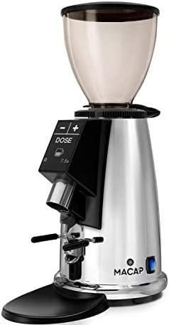 Produktbild Macap M2E Domus Espressomühle mit Display Chrom, transparenter Bohnenbehälter