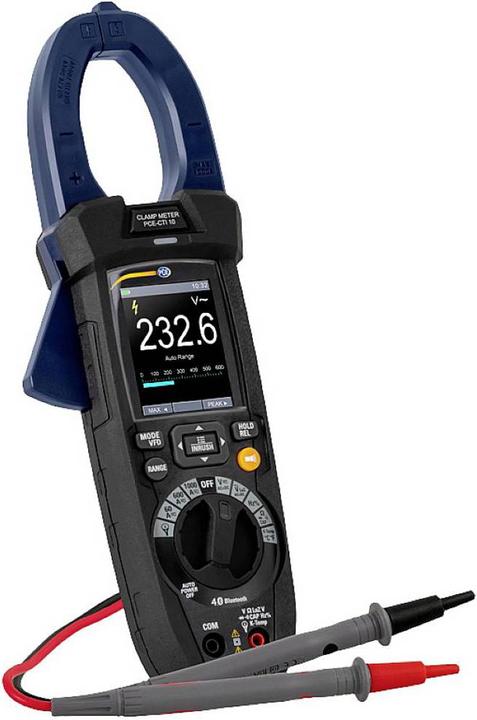 1x manuel d'utilisation, 1x mallette de transport, 1x Station de charge de batterie, 1x batterie, 1x ampèremètre PCE-CTI 10, Thermocouple de type K avec adaptateur, 1x paire de cordons de mesure