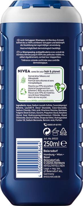 Actual product image NIVEA Multipack Anti-Schuppen pH-Optimal Shampoo (6 Stück) (Liquid shampoo)