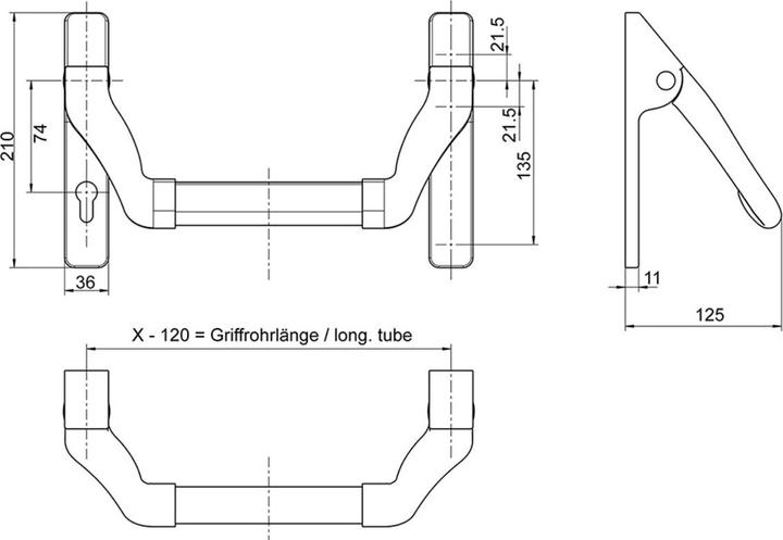 Actual product image BKS Anti-panic fittings (Door handle)