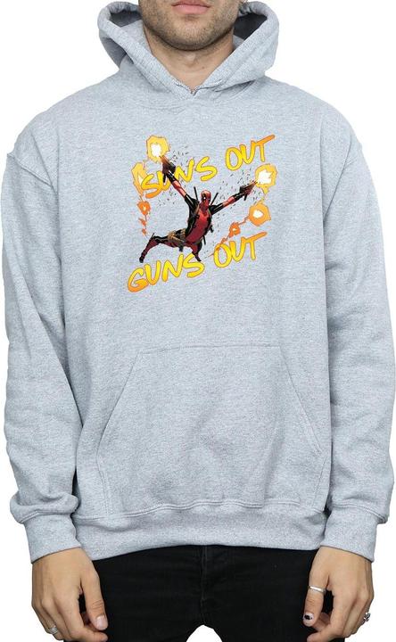 Actual product image Mens Deadpool Sun's Out Guns Out Hoodie (L)