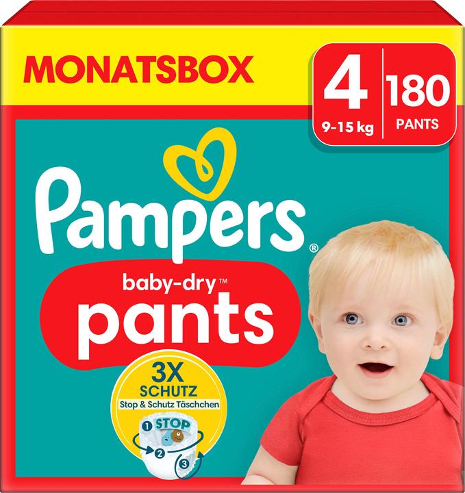 Actual product image Pampers Baby-Dry Pants (Size 4, Monthly box, 180 Piece)
