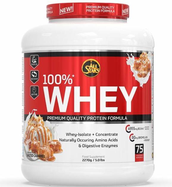 Image du produit All Stars 100% Whey Protein (2270 can) (Pêche, 1 pcs, 2300 g)