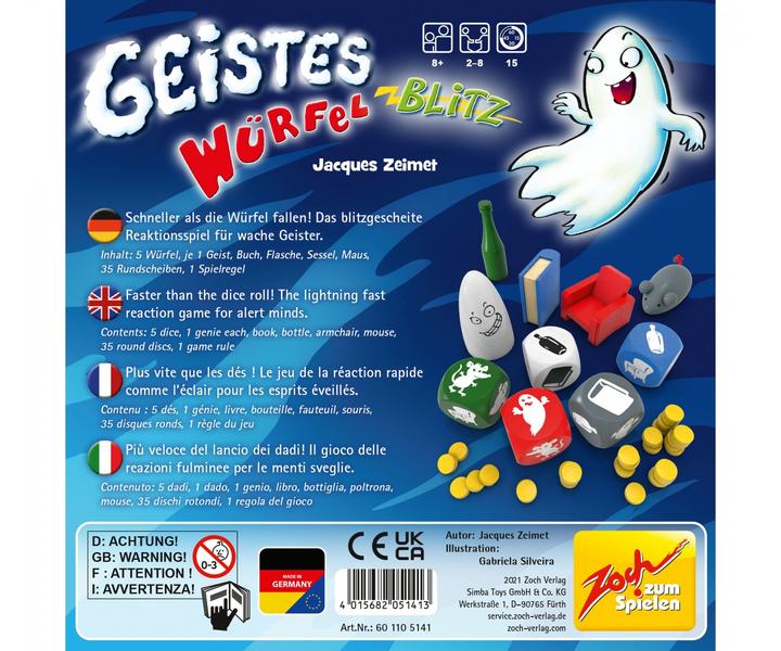 Produktbild Zoch Geistesblitz Würfelblitz (Französisch, Deutsch, Englisch, Italienisch)