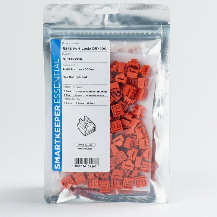 Actual product image Smart Keeper Basic RJ45 Port Blocker orange 100 pcs.