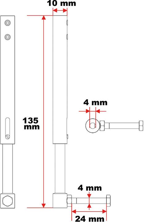 Produktbild Eurokit federbeine teleskop 135mm 2stk.