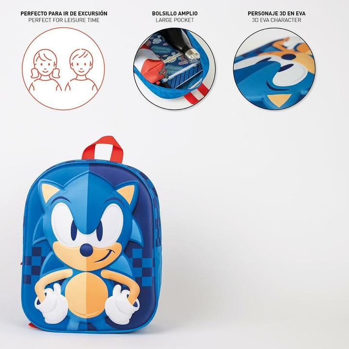 Immagine prodotto Jakks Pacific Zaino scuola Sonic Blue 25 x 31 x 10 cm