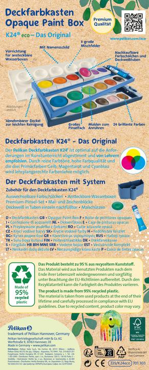 Immagine prodotto Pelikan Scatola colori 24ST K24 Eco assortiti (Multicolore, 7.50 ml)