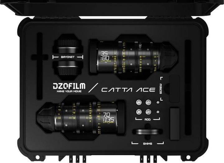Dzofilm Catta Ace Zoom 2-Lens Kit (35-80/70-135 T2.9) Nero (C-mount, L-mount, Full-frame)