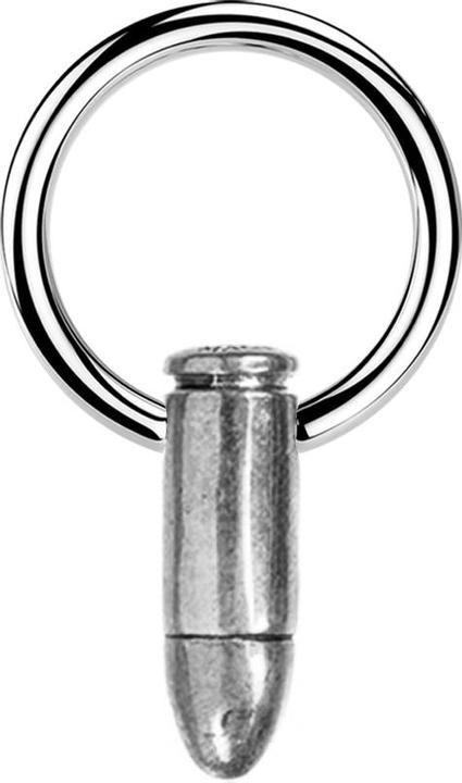 Actual product image Star Piercing Micro Closure Ring silver Cartridge silver (Brass, Surgical steel 316L)