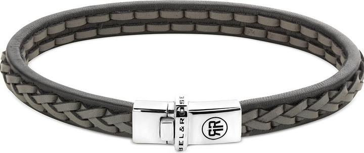 Actual product image Rebel & Rose Bracelet Single Stranded RR-L0144-S-L Mens (19 cm, Sterling silver 925, Calfskin)
