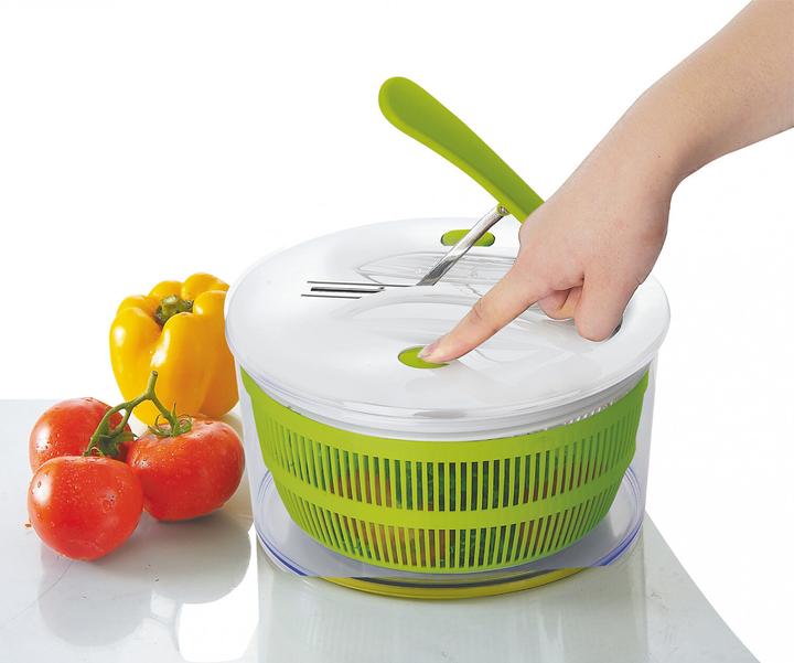 Actual product image Ibili Salad spinner 24 cm Easy handling thanks to pedal mechanism