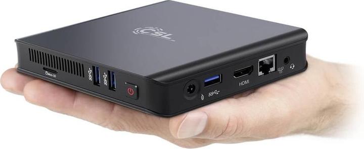 Actual product image CSL Mini PC Narrow Box Ultra HD Compact v5 (Intel Celeron N5100, 4 GB, 128 GB, Intel UHD Graphics)
